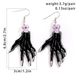 NEW DARK SWEET COOL WITCH GHOST EARRINGS_CWAJE1477