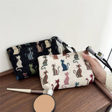 Chenille Cat Mini Makeupbag Phone Sunglasses Pouch_Cuab00689