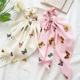 NEW CHIFFON BUTTERFLY PATTERN BOW HAIR TIE_CWAHA1090