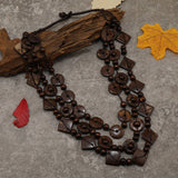 RETRO ETHNIC STYLE COCONUT SHELL VINTAGE NECKLACE_CWMM4388