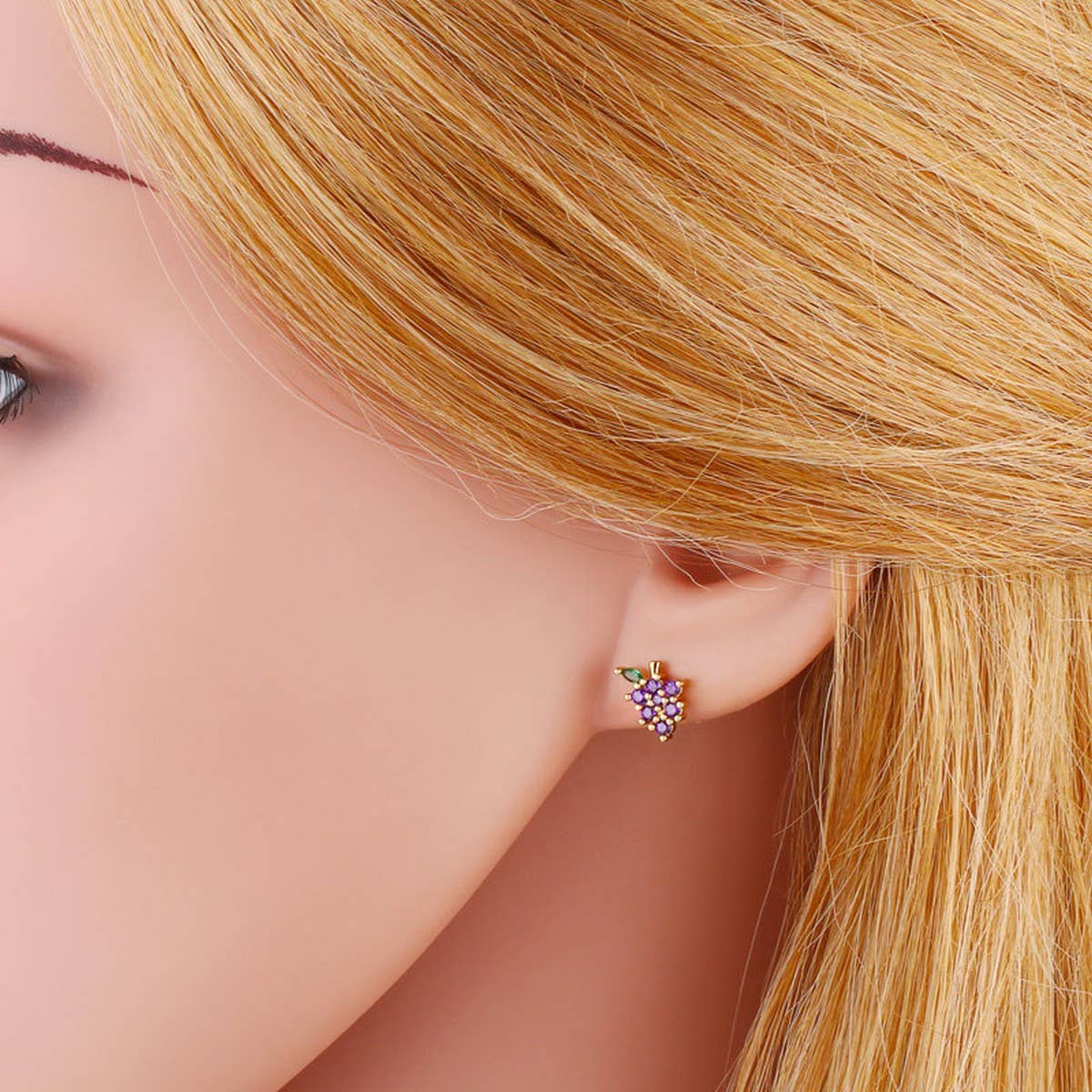 FRUIT STUDDED DIAMOND EARRINGS_CWAJE1042