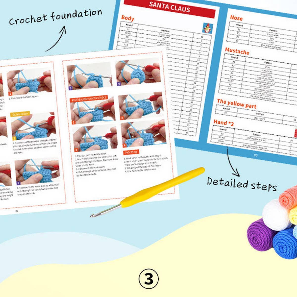 HANDMADE DIY DOLL CROCHET MATERIAL PACKAGE_CWMM0825