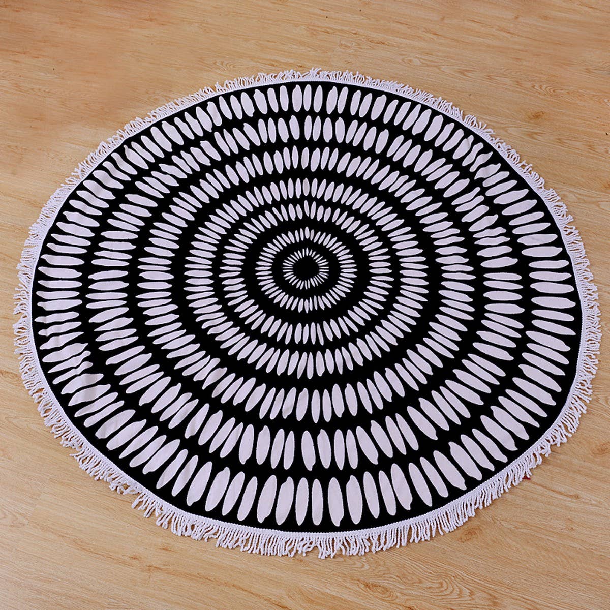 ROUND MICROFIBER TASSEL BEACH TOWEL BLANKET_CWMM7602