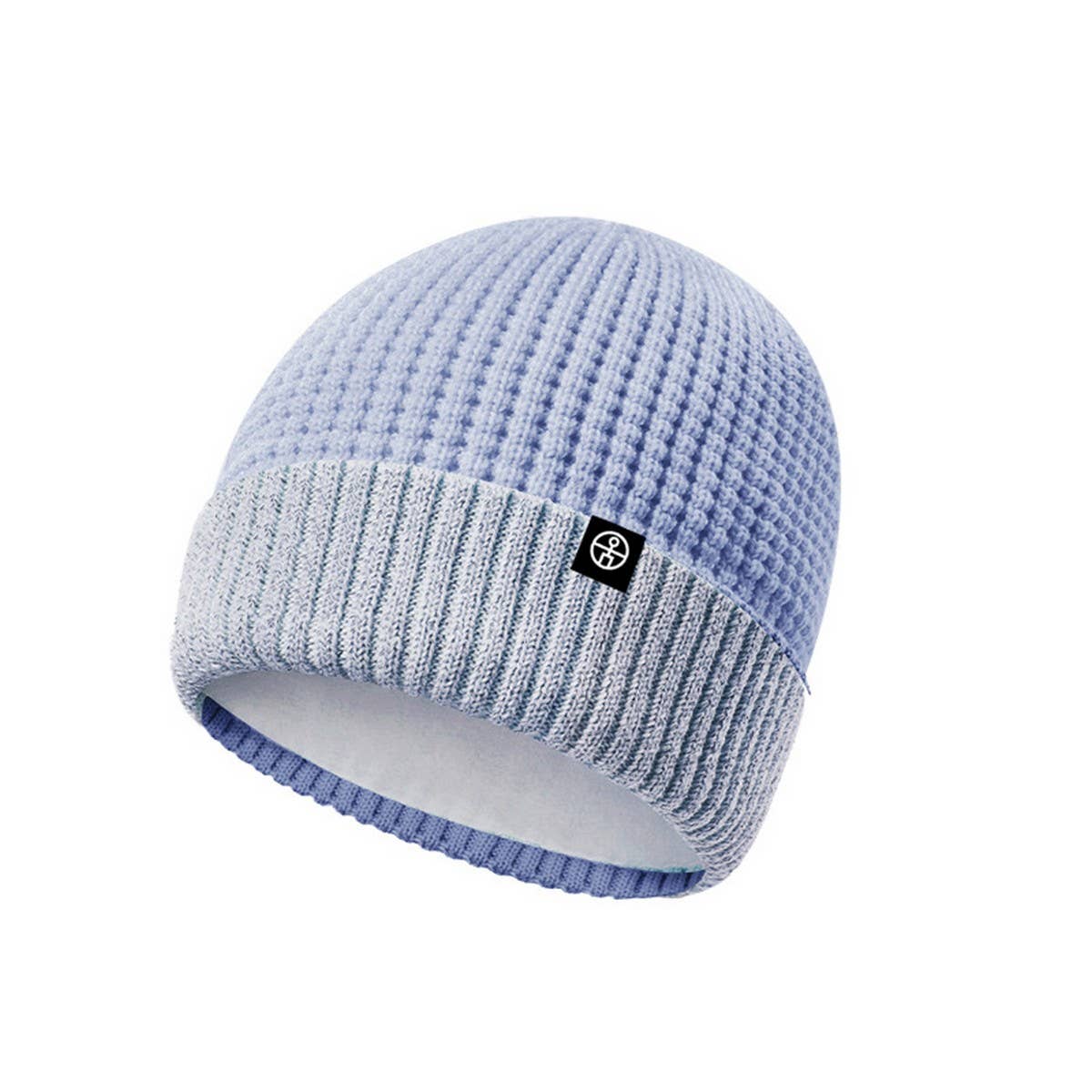 Winter Double Layer Fleece Reflective Knitted Hat_Cwah2458