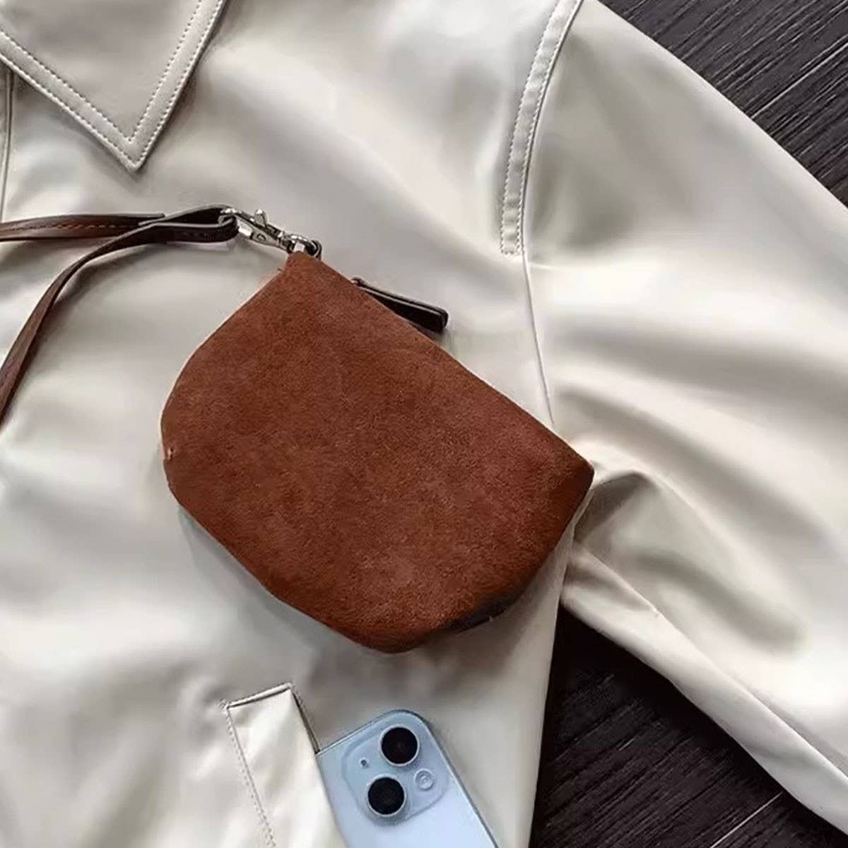 Suede Frosted Mini Bag Shoulder Crossbody Bag_Cwab4105