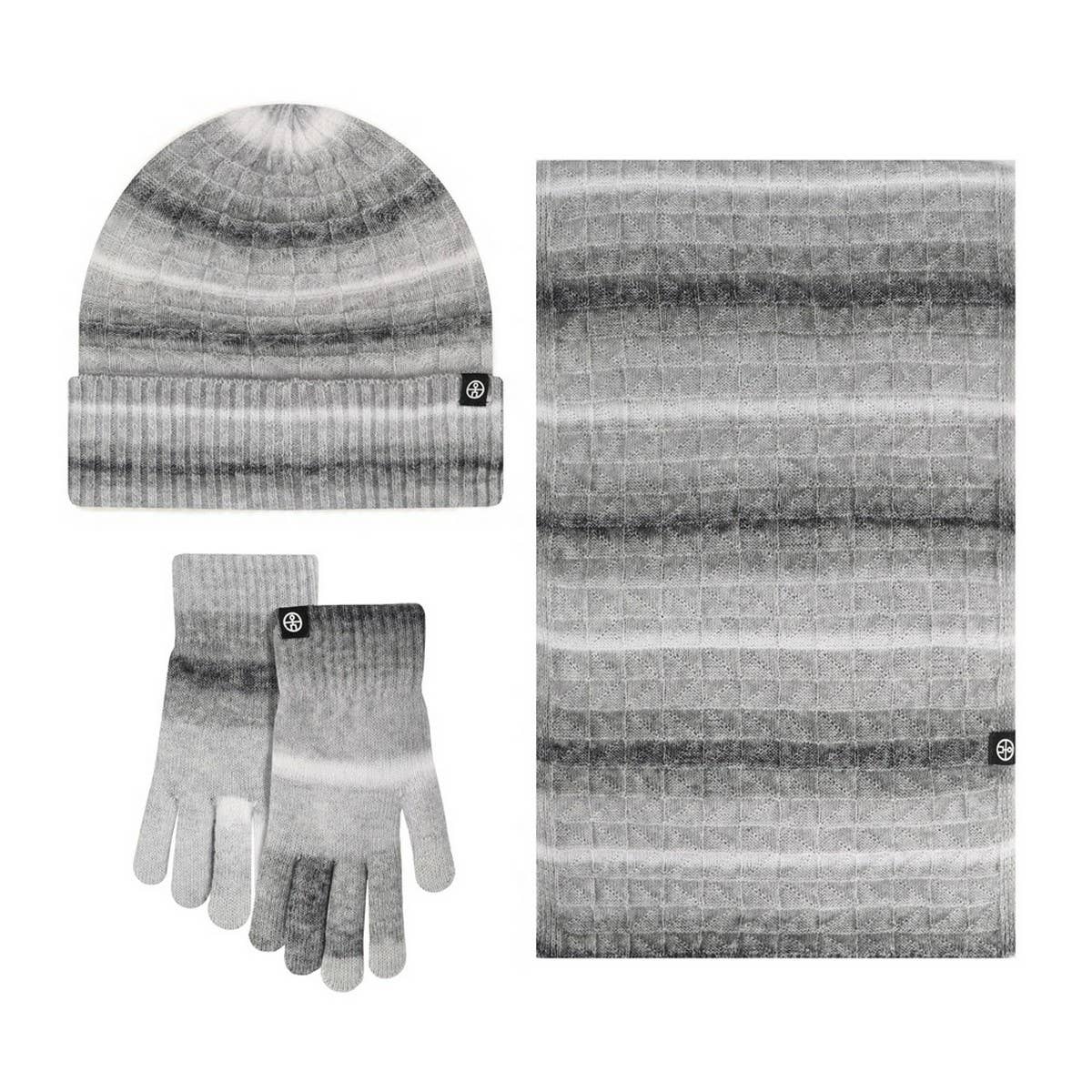 Winter Striped Gradient Scarf Three-Piece Set_Cwmm2869