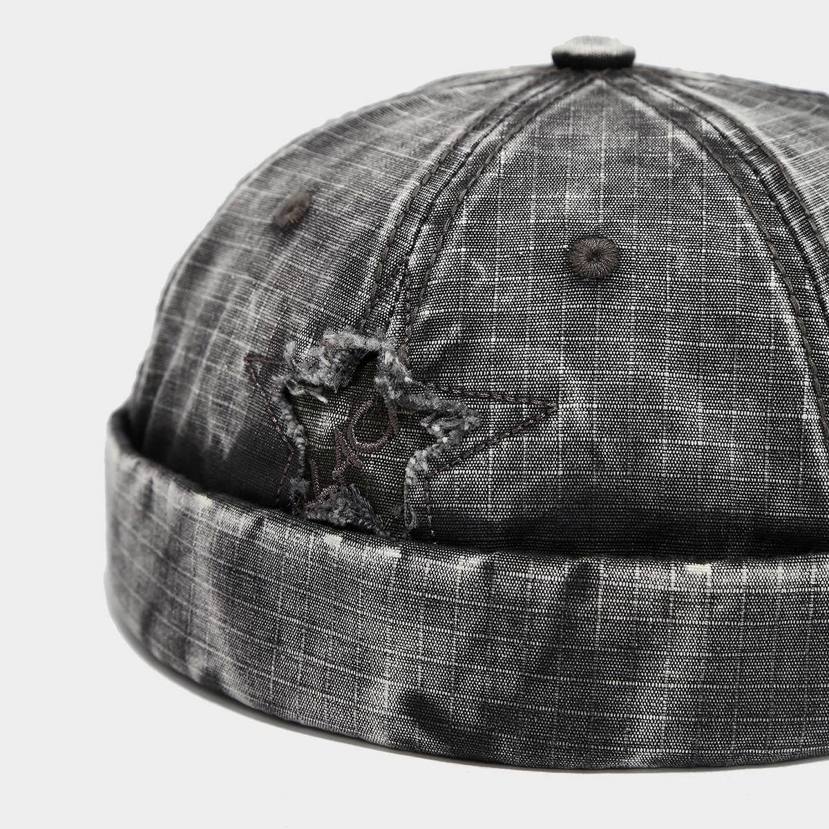 Retro Letter Star Patch Brimless Cap Unisex_Cwah04671