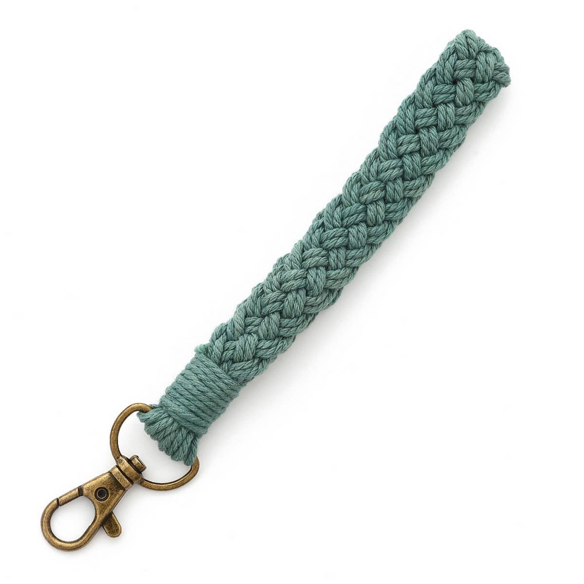 BOHO HANDMADE WOVEN STRIPE KEYCHAIN WRIST STRAP_CWAB5015