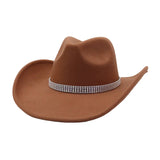 MEN WOMEN WOOL BLEND COWBOY FEDORA HAT WESTERN_CWAH04375