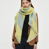 CIRCLE YARN DIAMOND SCARF REVERSIBLE WINTER WRAP_CWASC0122