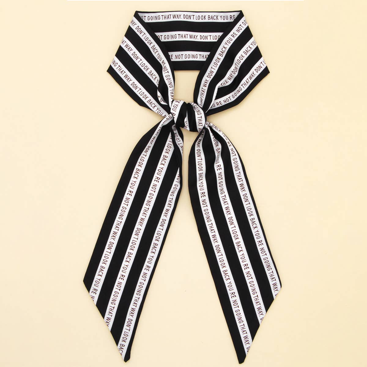 LETTER FLORAL TWILLY SCARF HAIR RIBBON BAG TIE_CWASC0095