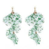 HANDMADE HEART PRINT TASSEL EARRINGS LONG CHIC_CWMM6192