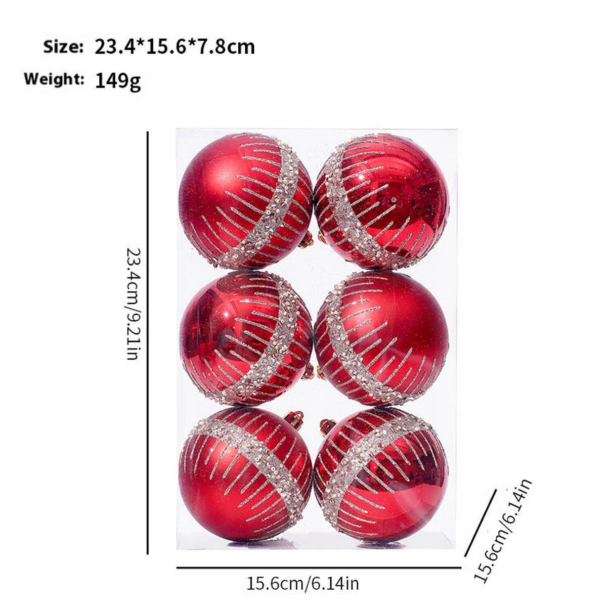 8CM PAINTED ELECTROPLATED CHRISTMAS BALL ORNAMENT_CWMM9865