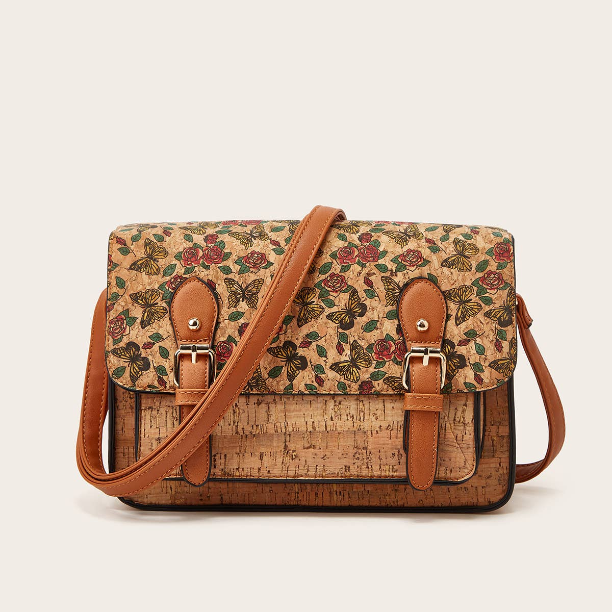 RETRO PRINT LARGE CAPACITY SHOULDER BAG_CWAB2643