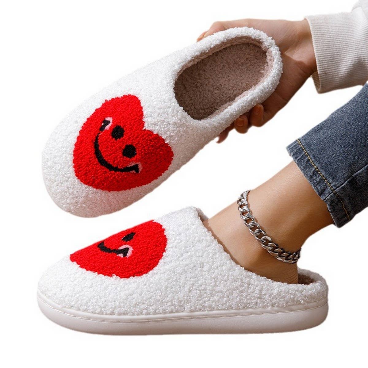 Valentines Day Love Smile Cotton Slippers_Cwshs0557