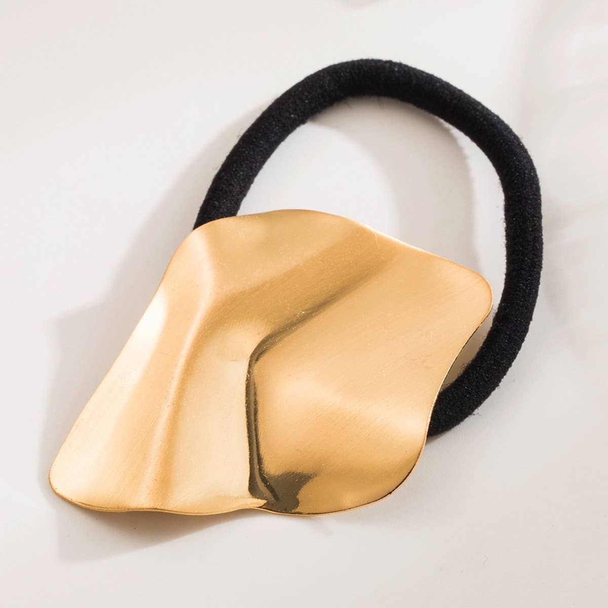 MINIMALIST METALLIC SQUARE ELASTIC HAIR TIE_CWAHA6242