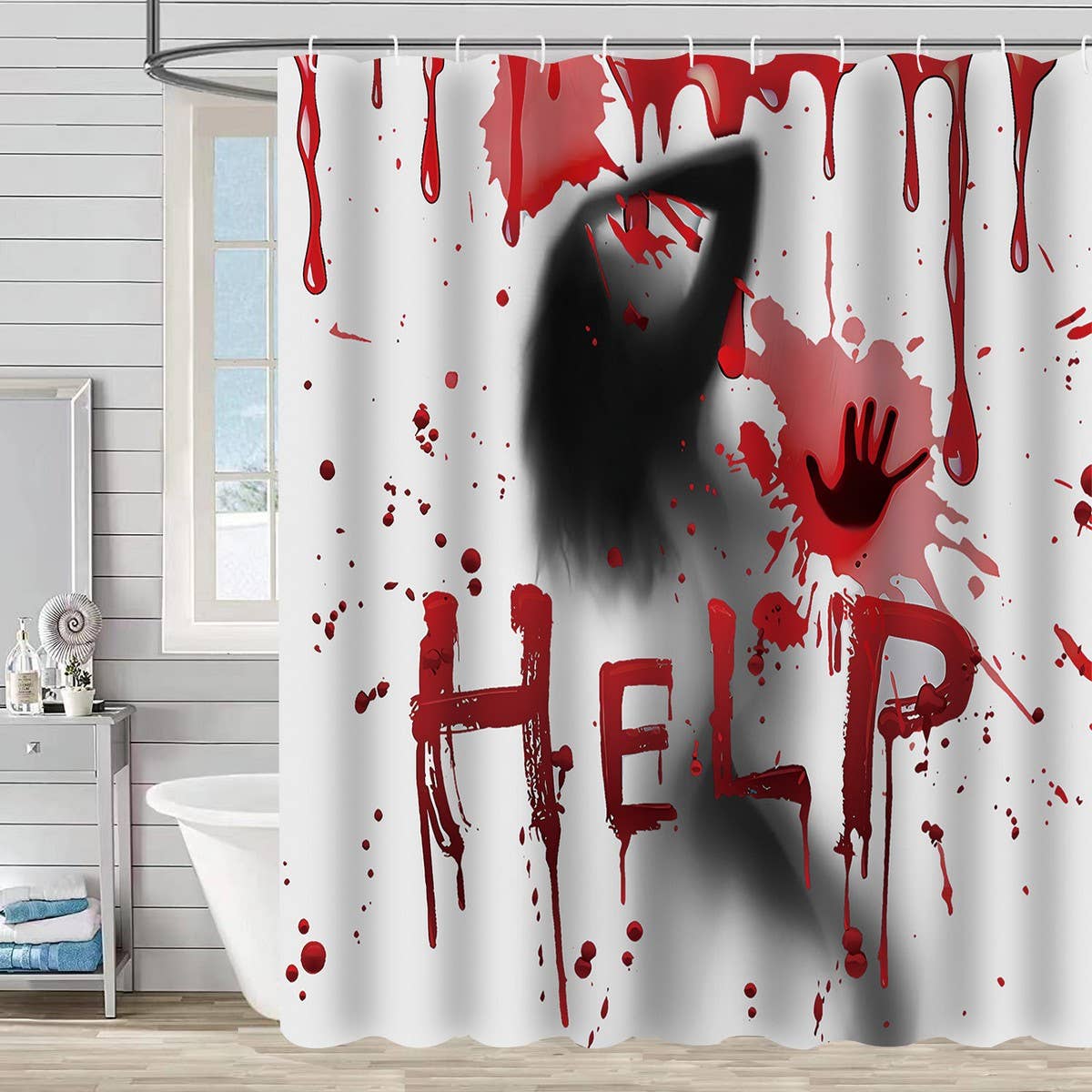 HALLOWEEN EASTER WATERPROOF SHOWER CURTAIN_CWMM1807