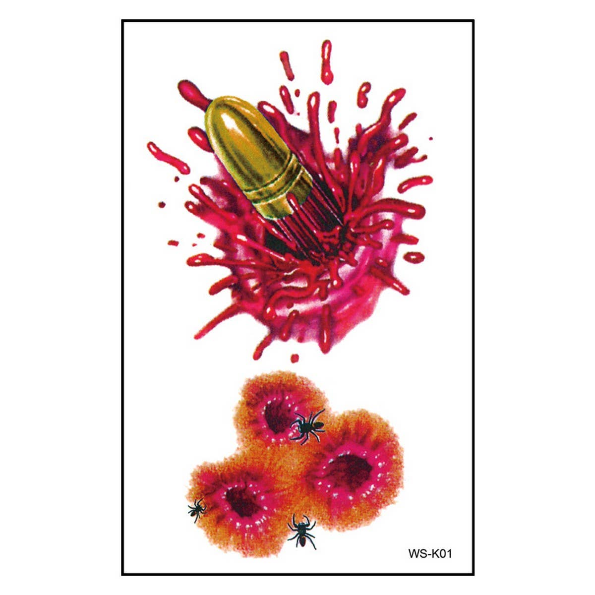 HALLOWEEN SCAR TATTOOS BLOODY WOUND STICKERS_CWMM8377