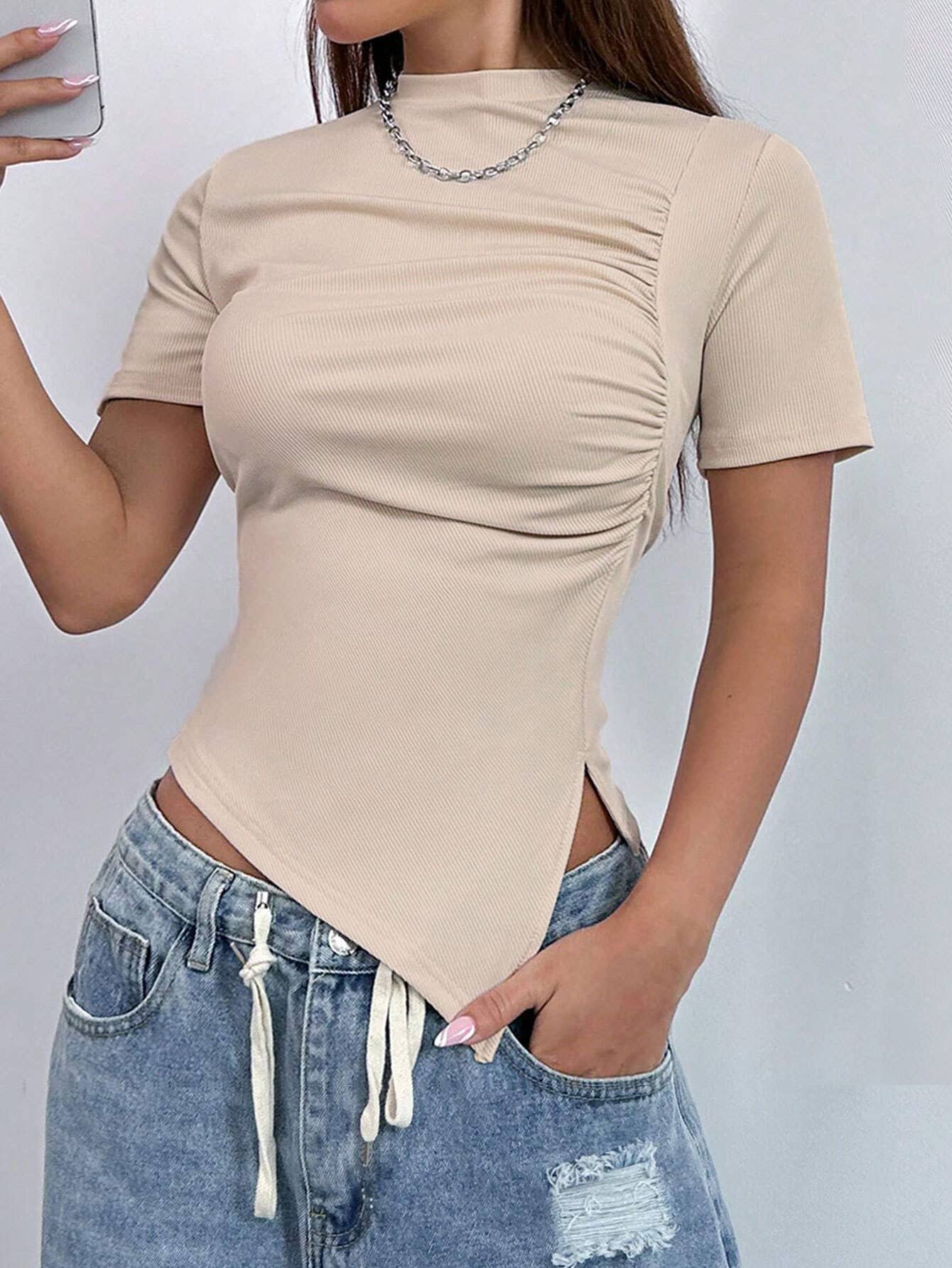 Womens Elegant Sweet & Spicy Fitted T-Shirt
