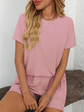 Solid Color Pajamas Short-Sleeved Homewear Set