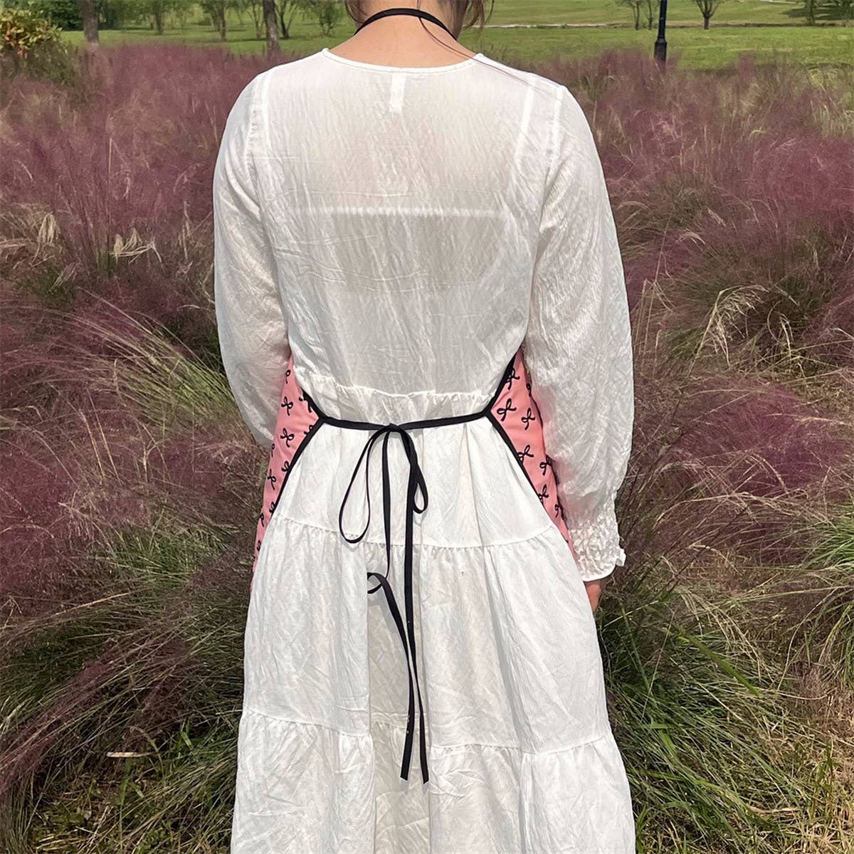 BOWKNOT FULL BODY WATERPROOF AND OIL PROOF APRON_CWMM5839