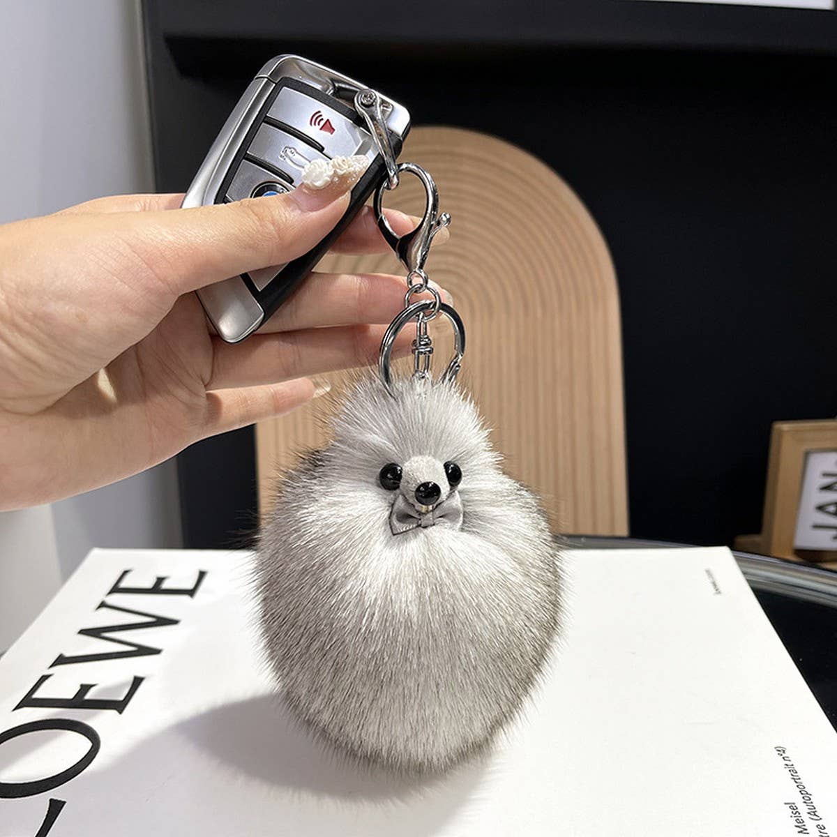 CUTE FOX FUR TAIL DOLL CAR KEYCHAIN BAG PENDANT_CWMM2507