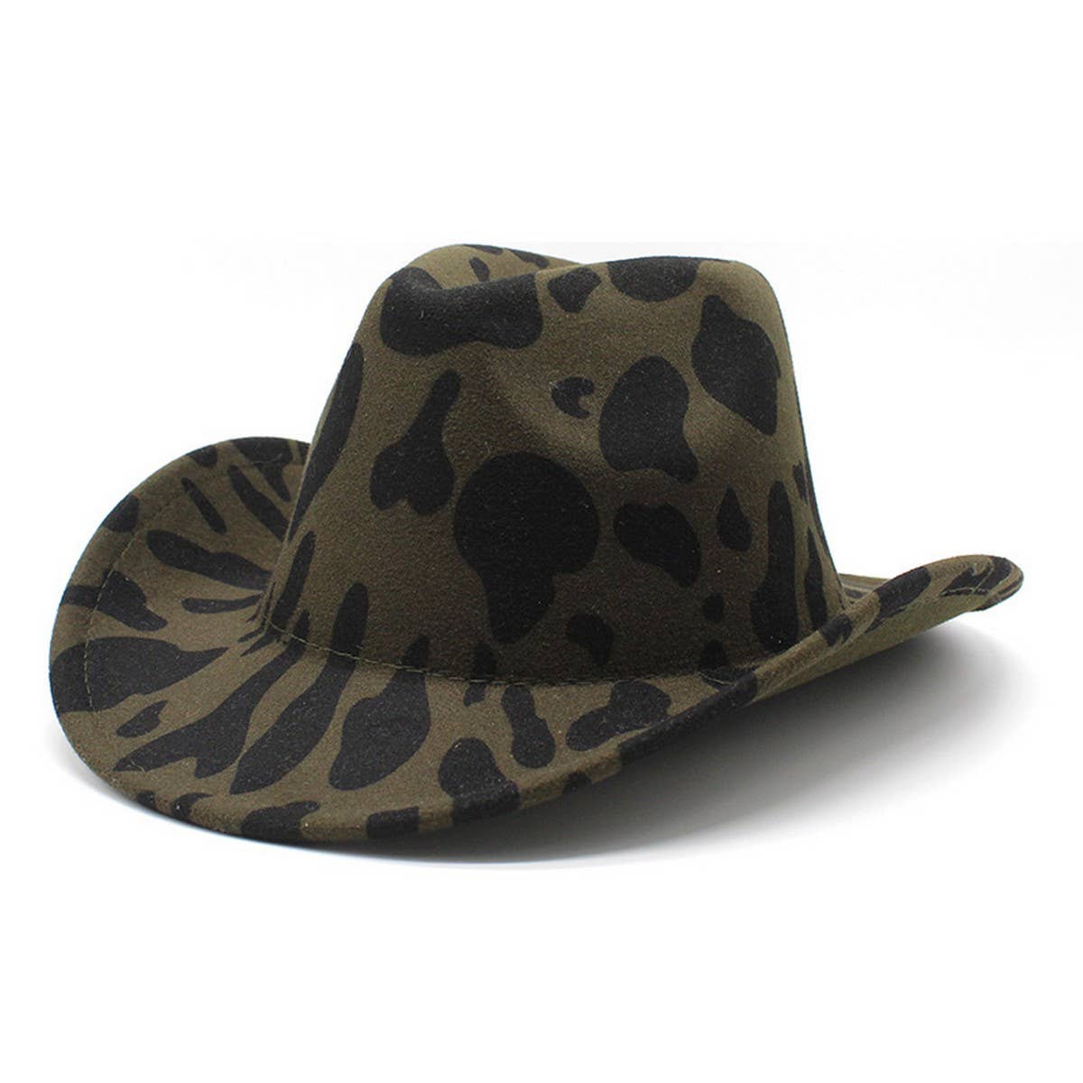 THICKENED FABRIC DOUBLE SIDED COW PATTERN DENIM HAT_CWAH2535