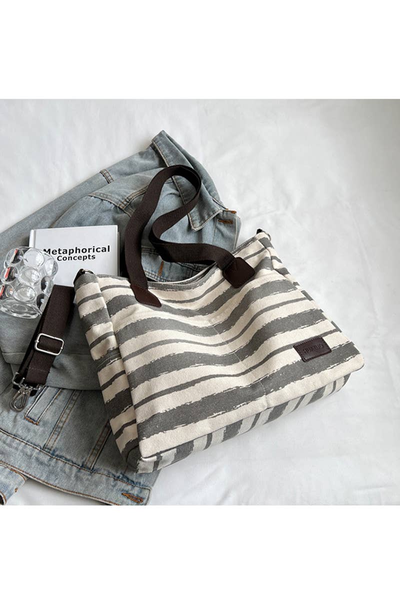 STRIPE SQUARE SHOPPERS BAG_CWAB0513