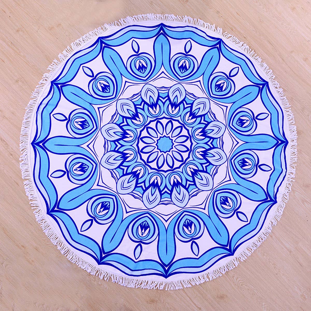 ROUND MICROFIBER TASSEL BEACH TOWEL BLANKET_CWMM7602