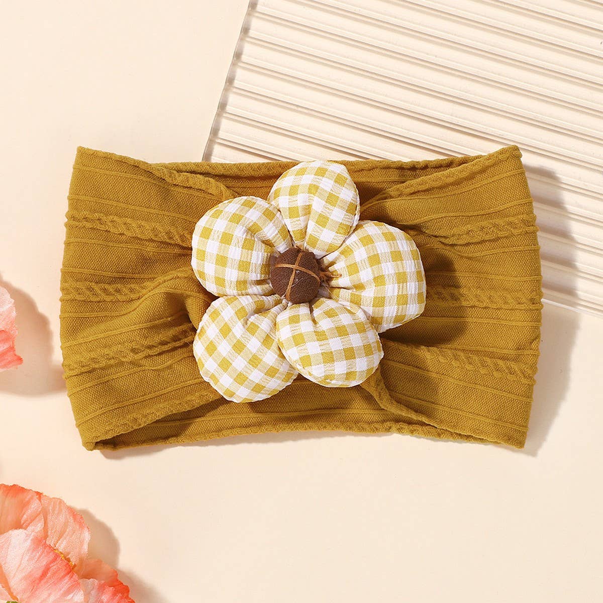 SOFT BABY HEADBAND WITH FLOWER NYLON STRETCH_CWAHA6721