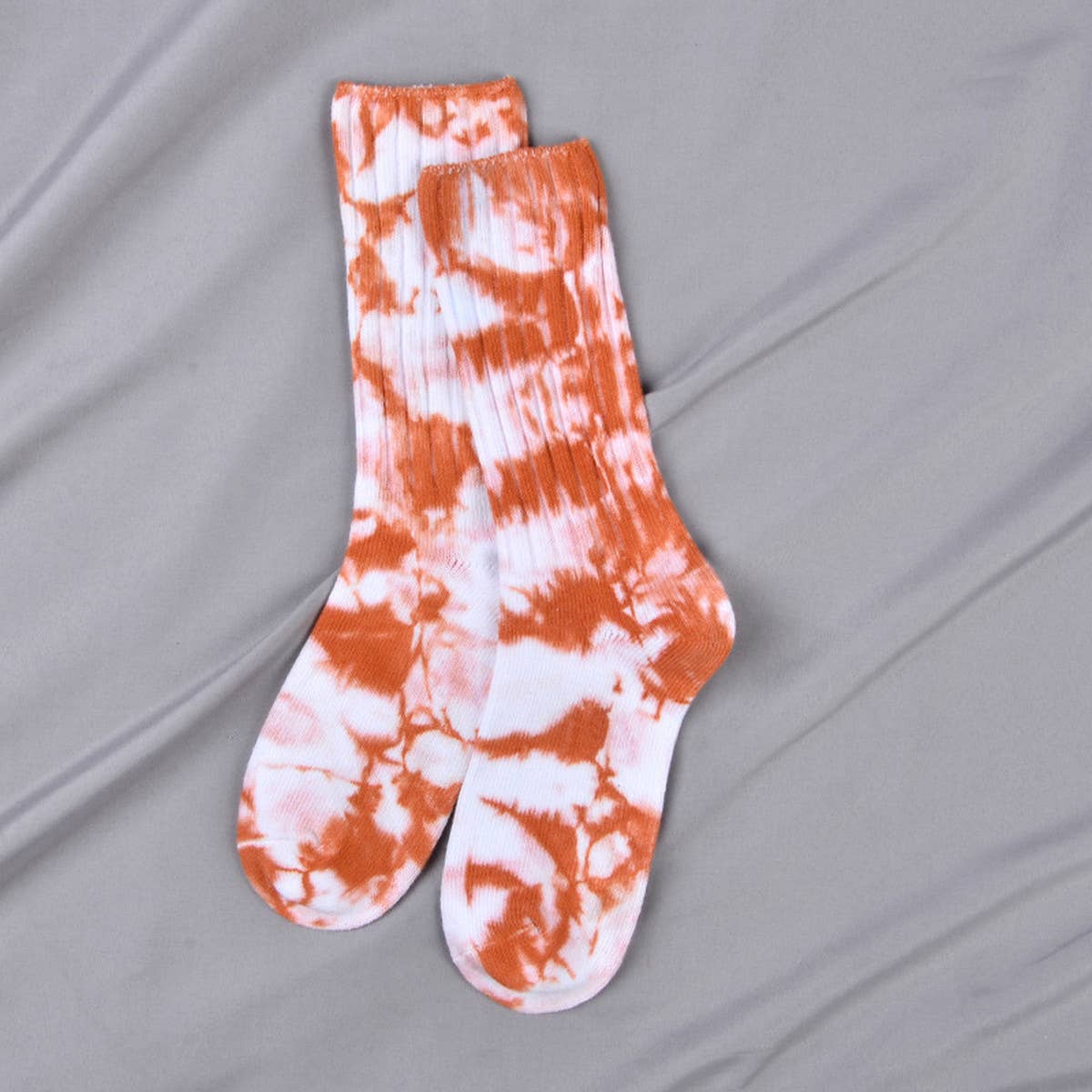 Women Double-Needle Tie-Dyeing Mid-Tube Socks_Cwms0243