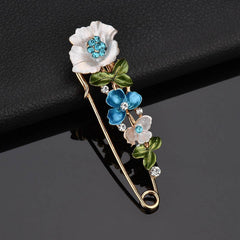 Cwaje2560_Flower Rhinestone Clothing Accessories Pin