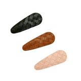 MINIMALIST BOHO WOVEN PU LEATHER SIDE HAIR CLIP_CWAHA6360