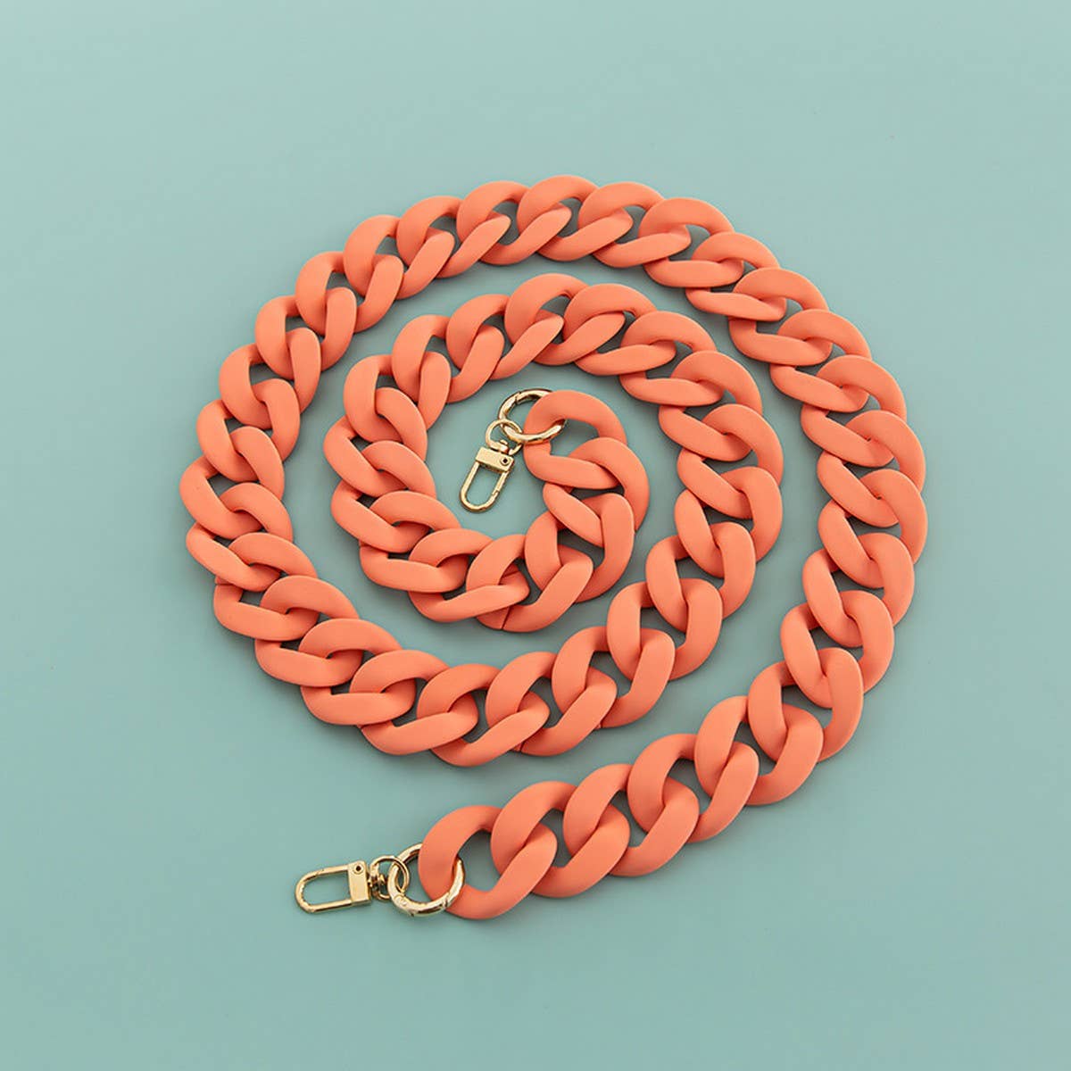 LARGE RESIN ACRYLIC BAG CHAIN WIDE STRAP_CWMM5065