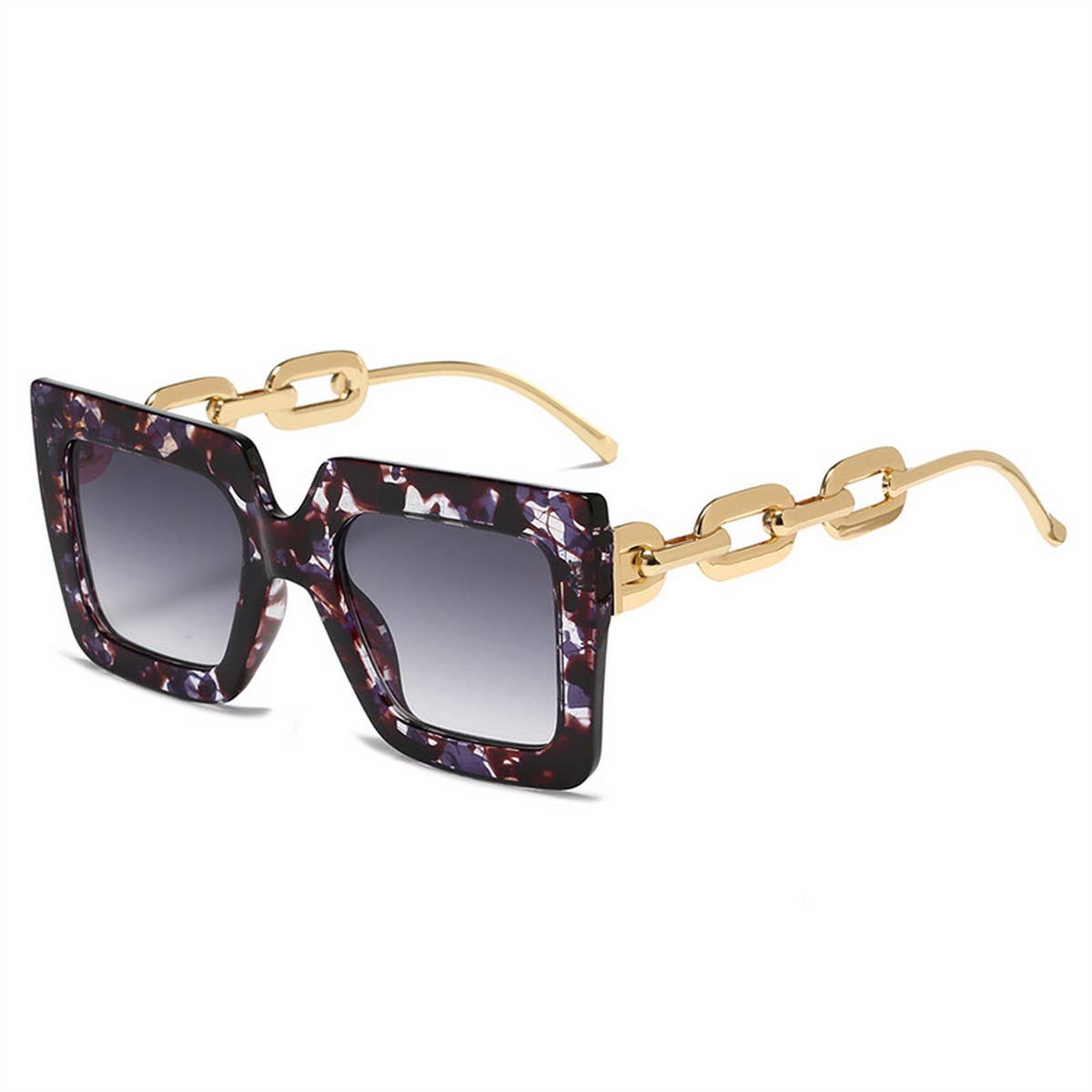 SQUARE FRAME CHAIN FASHION METAL SUNGLASSES WOMEN_CWASG0280