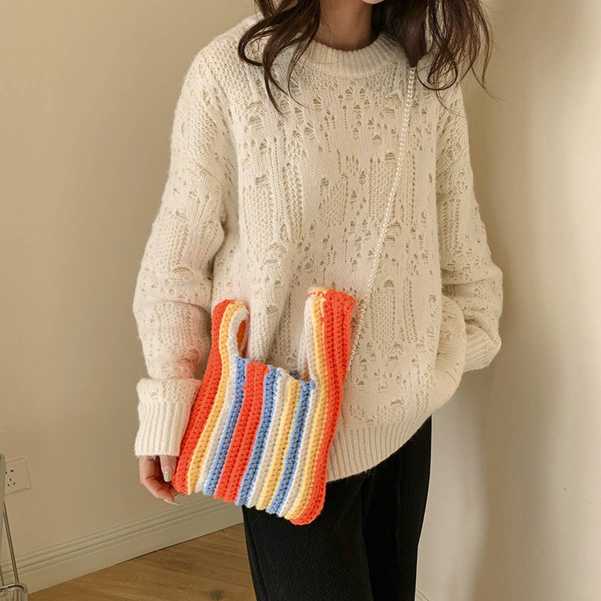 FASHION HANDMADE CROCHET PEARL NECKLACE_CWAB2408