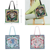 ELEPHANT GIRAFFE CANVAS TOTE FOR WOMEN_CWAB5126