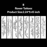 SEXY FLORAL SLEEVE TATTOOS BIKINI CHEST ART_CWMM8241