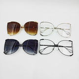 LARGE FRAME SUNGLASSES WITH PEARLS ANTI UV_CWASG0343