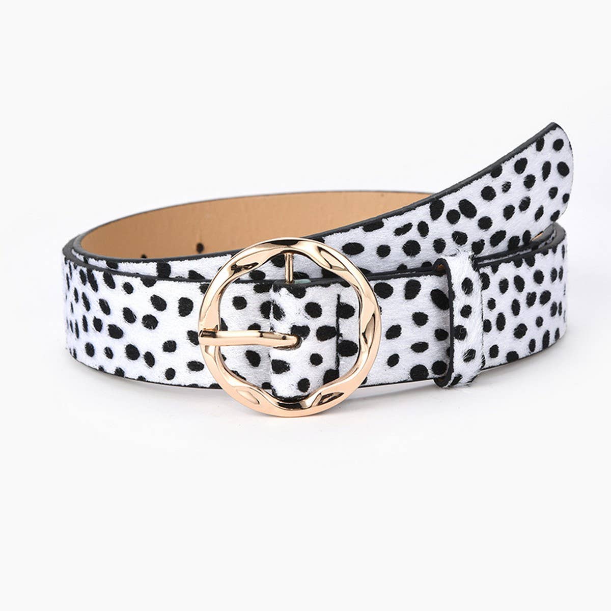 Cwabe0384_Snake Print Leopard Zebra Print Milk Print Belt