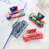 SPRING TROPICAL FLORAL HAIR CLAW HOLLOW DESIGN_CWAHA0401