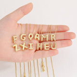 SIMPLE SMOOTH 26 LETTERS PENDANT NECKLACE_CWMM5874