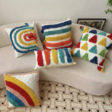 BOHO RAINBOW TUFTED PILLOW COVER_CWMM0236