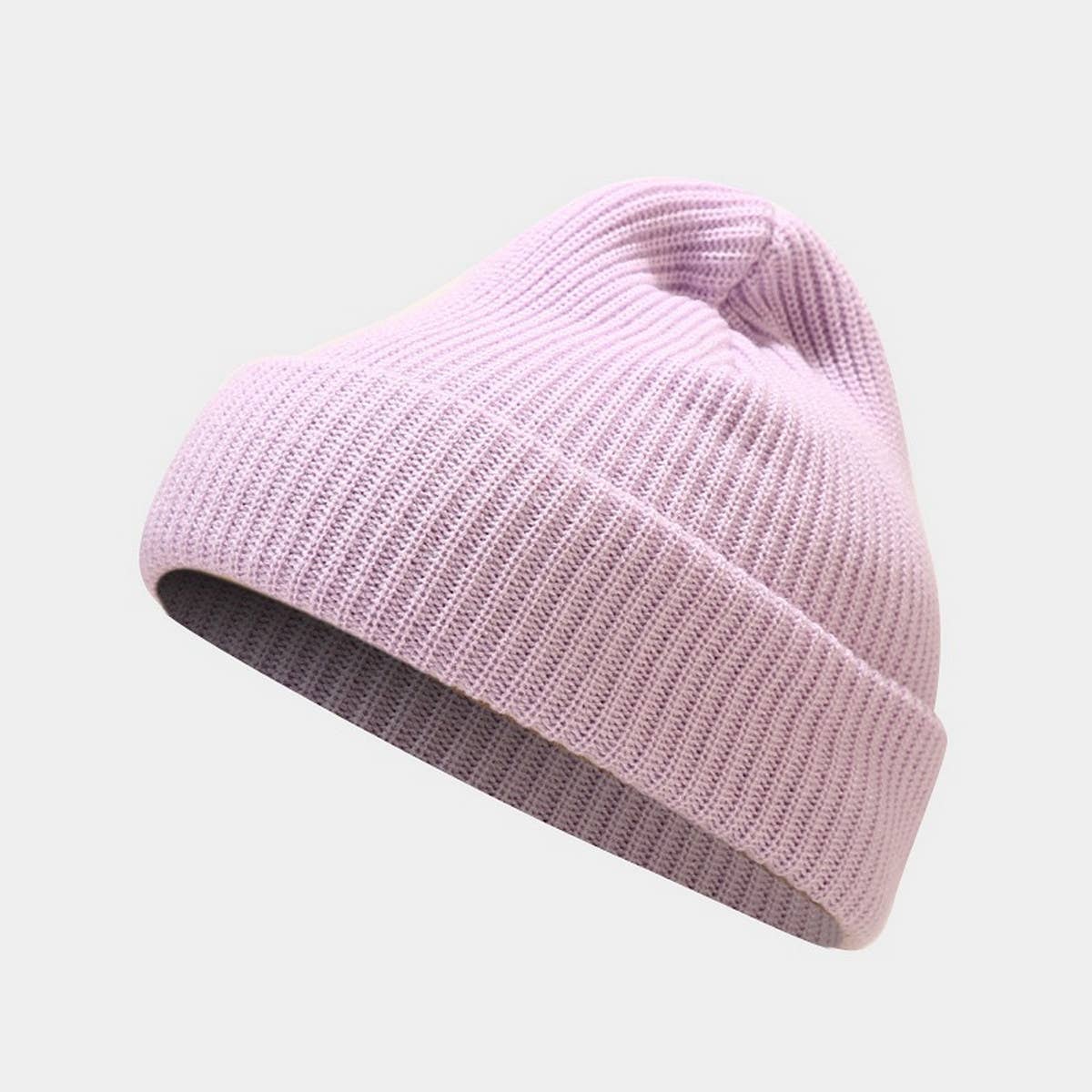 SIMPLE WOOL KNITTED HAT_CWAH1585
