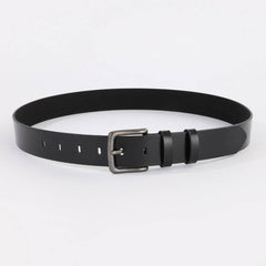 NEW UNISEX BLACK ZINC PIN BUCKLE BELT MINIMALIST_CWABE1243