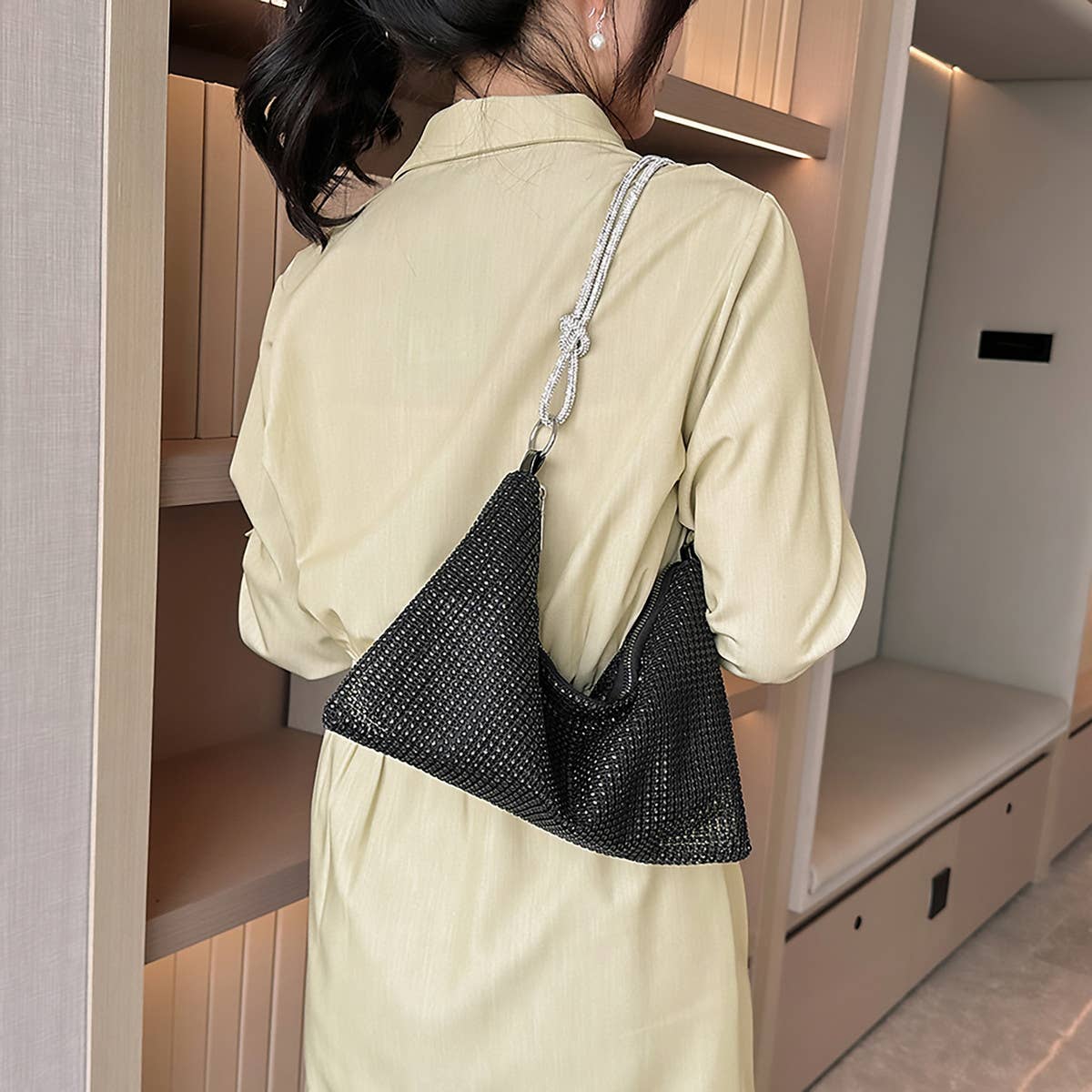 Fashion Rhinestone Retro Shoulder Bag_Cwab0987