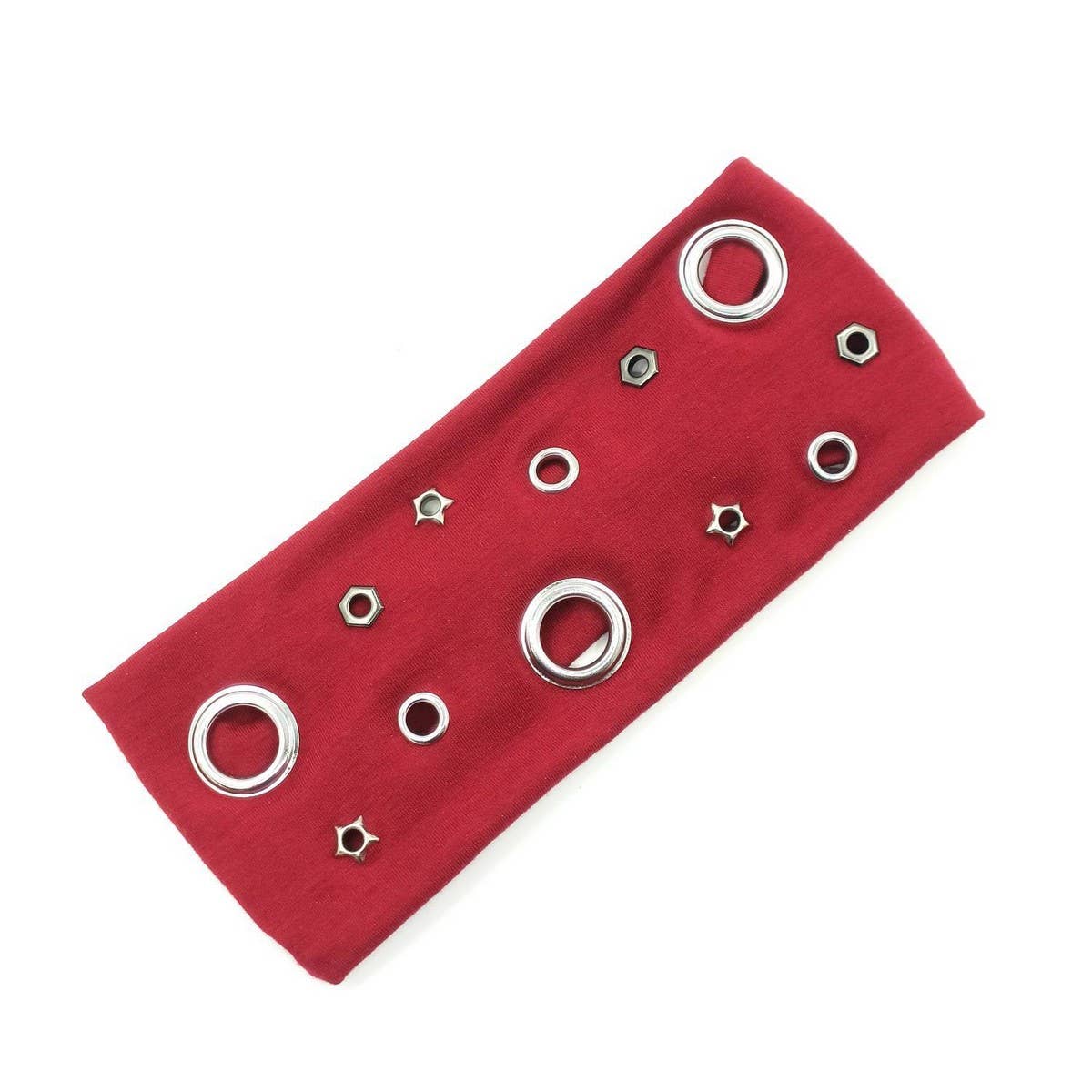 ELASTIC PUNK HEADBAND WITH MIXED METAL STUDS_CWAHA6309