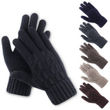 Winter Men'S Touch Screen Jacquard Knitted Gloves_Cwag0229