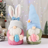 EASTER BUNNY DWARF FACELESS OLD MAN DOLL ORNAMENTS_CWMM2845