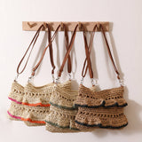 COLORFUL CROSSBODY LACE BEACH STRAW BAG_CWAB1885